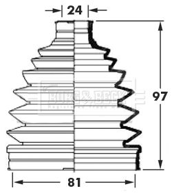 BORG & BECK Paljekumi, vetoakseli BCB6010